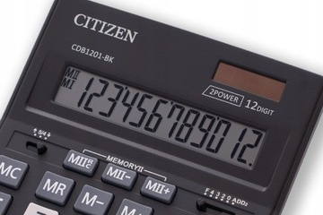 Калькулятор офисный большой черный Citizen CDB1201 12-значный Citizen CDB-1201