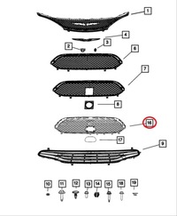 фото thumb №6, Chrysler pacifica 2020 решётка радиатора бампера впуск радар