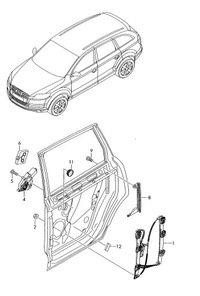 фото thumb №14, Механизм стёкла левый зад задний 4l0839461a audi q7
