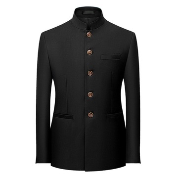 Мужской пиджак 7XL, мужской модный китайский воротник-стойка