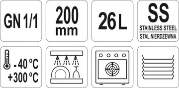 POJEMNIK GASTRONOMICZNY GN 1/1 200