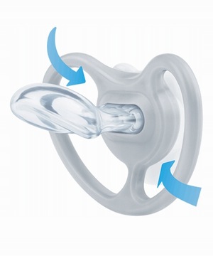 NUK СИЛИКОНОВАЯ МАЛЬКА ANATOMICAL SPACE 0-6M 1 ШТ. + ЧЕХОЛ