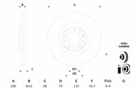 фото thumb №1, Тормозные диски тормозные 2szt. перед alfa romeo giulia stelvio 2.0 2.2d