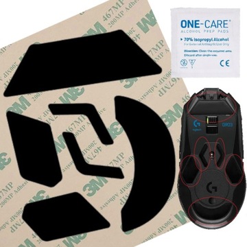 ŚLIZGACZE SLIDERY PADY DO MYSZKI LOGITECH G903 KLEJ 3M TEFLONOWE