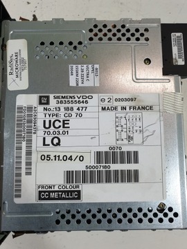 фото thumb №10, Радио cd70 13188477 opel vectra c signum код eu