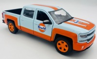 Chevy Silverado 1500 LT Z71 Crew Cab GULF Livery модель 1:27 Motormax 79666