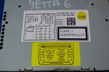 фото thumb №7, Радіо 3c8035195f stbdb volkswagen jetta 6 vi