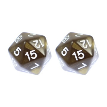 ZESTAW 2 KOSTEK K20 RPG MROCZNY OMEN KOŚĆ DWUDZIESTOŚCIENNA