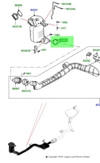 Nowa оригинальная прокладка dpf труба выхлоп range rover velar 2.0 lr085942 Доставка, фото thumb