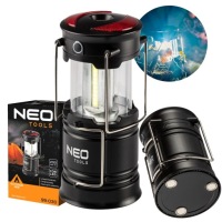 СВЕТОДИОДНЫЙ ТУРИСТИЧЕСКИЙ КЕМПИНГОВЫЙ ФОНАРЬ 3В1, НА АККУМУЛЯТОРАХ NEO Tools 99-030