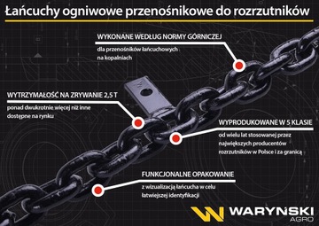 Łańcuch rozrzutnik 25x60x6 przykręcane Waryński