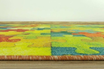 DYWAN DZIECIĘCY DO POKOJU DZIECI KOLOROWY PUZZLE NA WYMIAR FILC 200x200 cm