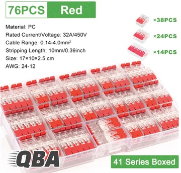 КАБЕЛЬНЫЕ РАЗЪЕМЫ QBA+ Быстроразъемные разъемы типа Vago Organizer 76 шт.