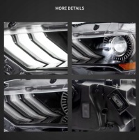 фото thumb №8, Ford mustang 2018-2023 фара лампы передние led vland комплект европа