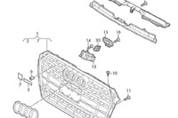 фото thumb №9, Audi a5 8t3 кронштейн номерного знака регистрационный бампера передний 8w6807287b