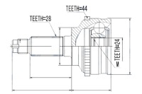фото thumb №3, Nty шарнир наружный mazda tribute 00- ford escape ford maverick