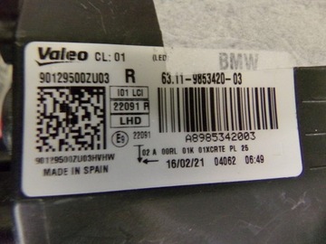 фото thumb №12, Bmw i3 lci рестайлінг лампа перед права led 9853420