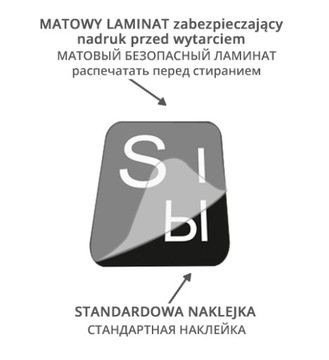 Наклейки на клавиатуру QWERTY+СИНЯЯ КИРИЛЛИЦА