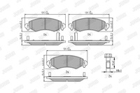 фото thumb №1, Тормозные колодки тормозные osi перед jurid opel agila suzuki wagon r+