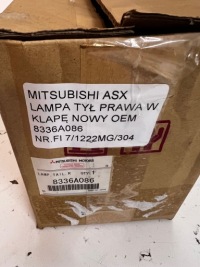 фото thumb №9, Фара задняя w крышка багажника правое зад новая oem mitsubishi asx 8336a086