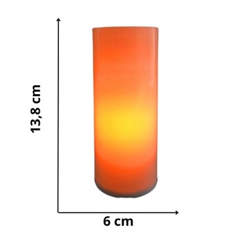 ŚWIECZKA WKŁAD DO ZNICZA EFEKT PŁOMIENIA 14 cm ŚWIECA LED NA BATERIE