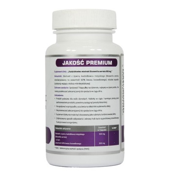 Kadzidłowiec Boswellia serrata ekstrakt 500 mg
