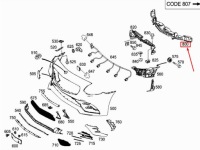 Купити Mercedes-benz slk r172 амортизатор бампера передній a1728809400, фото thumb