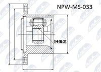 фото thumb №4, Шарнир внутренний mitsubishi l200 kb4t 05-, pajero sport 08- /правый/