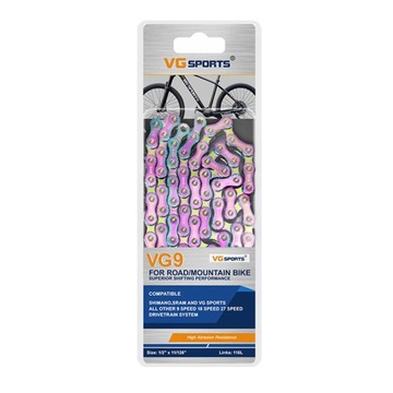 Łańcuch rowerowy Kompaktowa konstrukcja 9Speed Rainbow