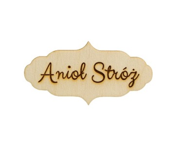 Tabliczka z napisem anioł stróż clicker scrip 8 cm