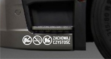 Naklejka na tira busa ZACHOWAJ CZYSTOŚĆ zanim na pokład *Wzory *Kolory