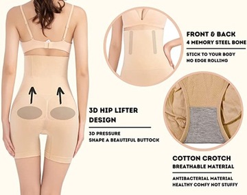 SZORTY NA BRZUCH WYSOKI STAN BODY SHAPE BIELIZNA