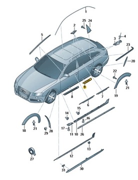 фото thumb №1, Планка пороговая зад левая audi s4 b8 оригинал