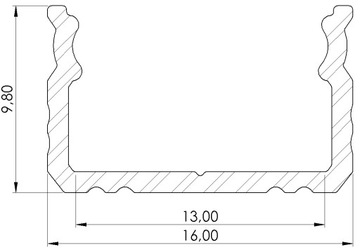 PROFIL LED NAWIERZCHNIOWY AL12-GLS2 3M - SREBRNY