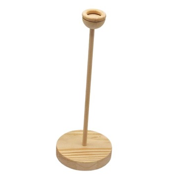 Stojak z kryształowej kuli Drewniany uchwyt na kulę Geode 21,5 cm H