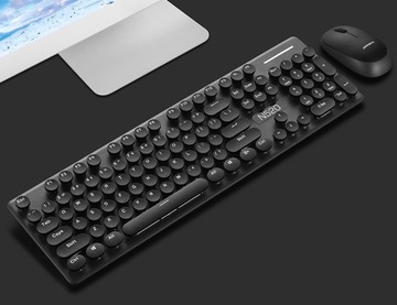 РЕТРО БЕСПРОВОДНАЯ КЛАВИАТУРА + USB МЫШЬ ЦВЕТА