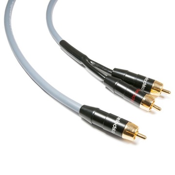 KABEL DO SUBWOOFERA TYPU Y 1x RCA - 2x RCA MELODIKA MDSWY20G GUNMETAL 2m