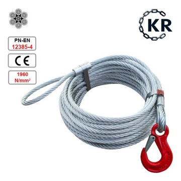 стальной трос Петля-Крюк - 12мм х 40м 10,2т 6х36