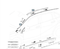 фото thumb №1, Молдинг дахова права mercedes b klasa