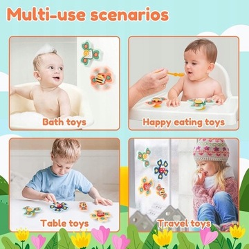 Набор из 4 присосок Top Spinner Flower Toy