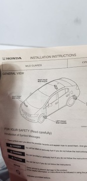HONDA CIVIC 2012 - БРЫЗГОВИК СЕДАН ЗАДНИЙ ПРАВЫЙ