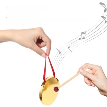 INSTRUMENT MUZYCZNY DLA DZIECI GONG PERKUSJA RĘCZNA TYDZIEŃ TALERZ DZIECIĘCY