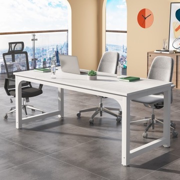 Компьютерный стол, письменный стол, рабочее место, белый 180x80x75 см