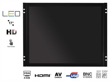 ОТКРЫТЫЙ FRAME 17-дюймовый сенсорный монитор VGA HDMI BNC AV