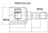 фото thumb №2, Шарнір внутрішній kia sorento i ii 00- лівий