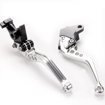 KLAMKI KRÓTKIE SPORTOWE YAMAHA YZF R125 2008-13 NIEBIESKIE