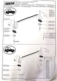 фото thumb №13, Aluminiowy багажник крышный поперечины fiat stilo 3d nowe оригинальный номер