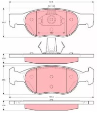 Гальмівні колодки гальмівні requal rbp180 fiat punto перед Ціна, фото thumb