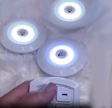 LAMPKA LED BEZPRZEWODOWA NA BATERIE 3 SZT PILOT