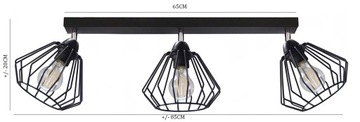 ПОТОЛОЧНЫЙ СВЕТИЛЬНИК ПБ-3П LED LOFT E27 DRUCIAK M